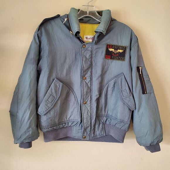 Vintage  US Air Force Dog Fighter Bomber Jacket Size Small Women's  Green - Picture 1 of 9